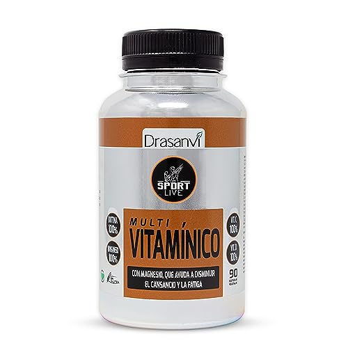 SPORT LIVE MULTIVITAMÍNICO by DRASANVI Cálcio magnésio vitamina C ferro - reforçado com fermentos lácticos e fibra - sem glúten - 90 cápsulas