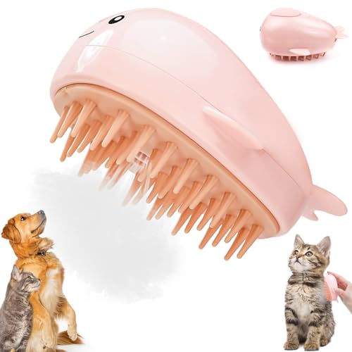 Escova de vapor para gatos, Steamy Cat Brush 3 em 1 escova de vapor para gatos para massagem escovas de cão auto-limpeza, para gatos cães massagem escovas auto-limpeza (C)