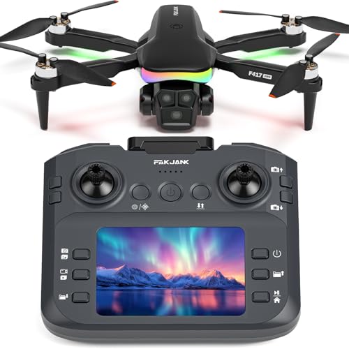 Drone RC com câmara para adultos luz LED RGB, ecrã LCD drone FPV para iniciantes, lente ajustável elétrica a 90°, controlo de gestos retenção de altura, modo sem cabeça portátil, torções 3D