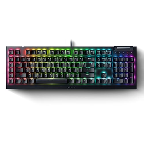 Razer BlackWidow V4 X - Teclado mecânico gaming com crómio RGB (switches mecânicos verdes Razer, 6 teclas macro dedicadas, teclas de ABS de injeção dupla) US-Layout | preto