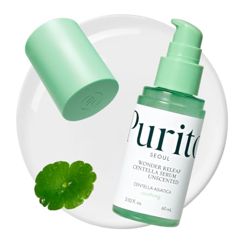 PURITO Centella Unscented Serum, Corean Centella, para todos os tipos de pele, Ampoule, soothing, calming, soro facial para face, vegan & Cruelty-Free, cuidado coreano, 60 ml