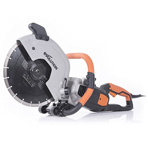 Evolution R300DCT Serra para betão de 300 mm de Evolution: motor de 2400 W, sem gasolina, corte de 115 mm, incl. Folha de diamante para alvenaria