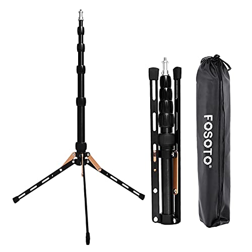 FOSOTO 48 polegadas/123 cm suporte para iluminação fotografia tripé de luz tripé projetor ajustável e dobrável para refletor Softbox luzes guarda-chuva flash com bolsa de transporte