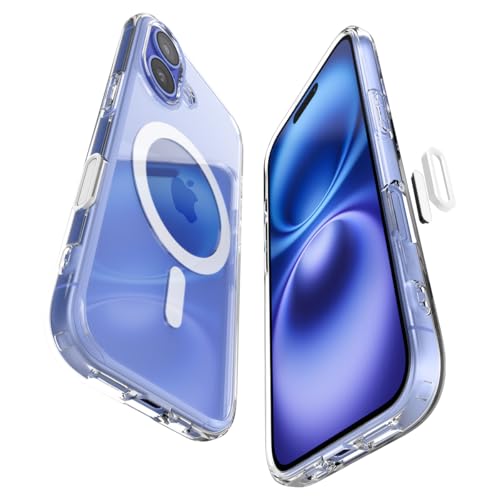 Spigen Capa para iPhone 16, Ultra Hybrid T MagFit [Cobertura habilitada para controlo de câmara] compatível com MagSafe - branco