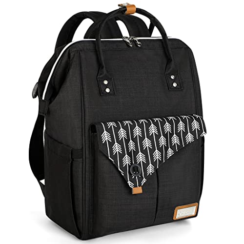 Lekebaby Bolsa carrinho bebé mochila maternidade bolsa mãe viajar impermeável mochilas para fraldas grande capacidade com portátil trocador e peças ganchos carro bebé