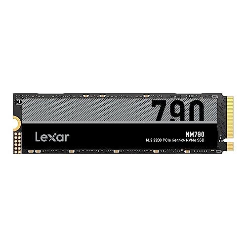 Lexar NM790 SSD interno 4 TB, M.2 2280 PCIe Gen4x4 NVMe SSD, até 7400 MB/s de leitura, 6500 MB/s de escrita, unidade de estado sólido para PS5, PC, computador portátil (LNM790X004TTTTTTTTTTT. -RNNG. )