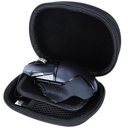 Lebakort Capa rígida capa para Logitech G502 Hero rato Gaming com cabo de alto desempenho/G502 X Plus Lightspeed rato sem fios / G502 Lightspeed rato Gaming sem fios (estojo preto)