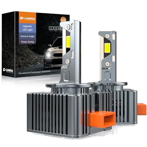D-Lumina Lâmpadas LED D3S, 120 W 20000LM 6500K, cor branca extremamente brilhante para faróis de carro, antierror Canbus, substitui as lâmpadas Xenon HID OEM Plug and Play, 2 peças