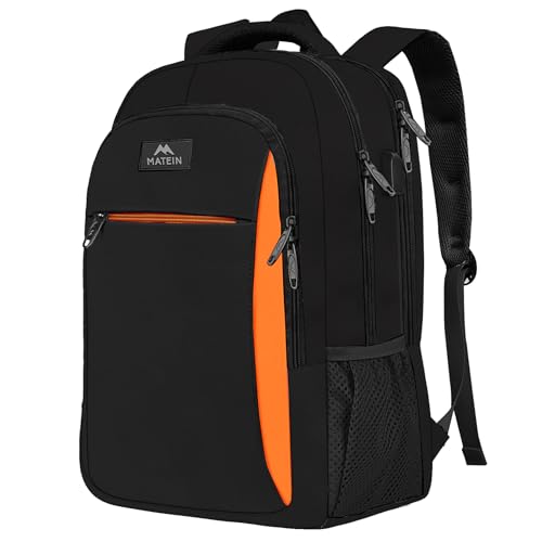 MATEIN Mochila portátil de 17 polegadas impermeável, mochila computador portátil homem antirroubo grande capacidade com porta de carregamento USB portátil Backpack para trabalho viagem escolares
