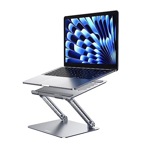 UGREEN Suporte para computador portátil ergonómico de alumínio, elevador portátil stand ajustável em vários ângulos, compatível com dispositivos de 15,6 polegadas, como MacBook Pro/Air, Surface, HP