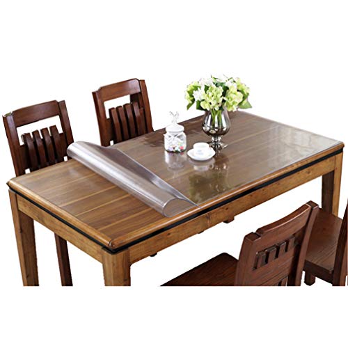 Plastic Cozinha de sala de jantar transparente cobertura de mesa de jantar toalha de mesa protetor de cadeira com lábio para pisos duros série Eco-Friendly protetor de piso de cadeira (Espessura: 2
