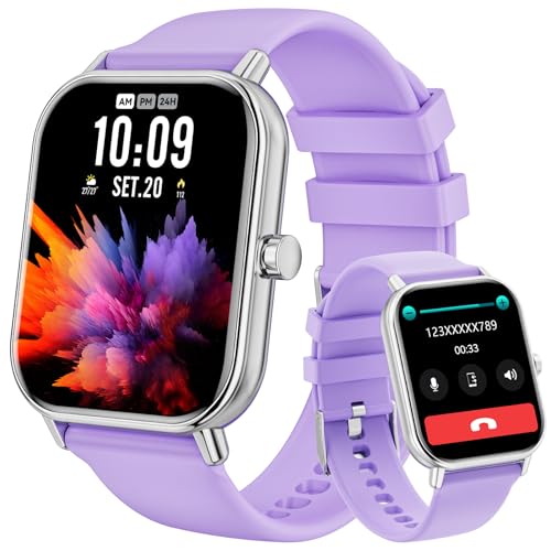 Relógio inteligente homem mulher, 1,85'' Smartwatch homem mulher com chamadas Bluetooth, 200 modos desportivos pulseira atividade com pulsómetro, sonho, impermeável IP68 Smart Watch para iOS Android
