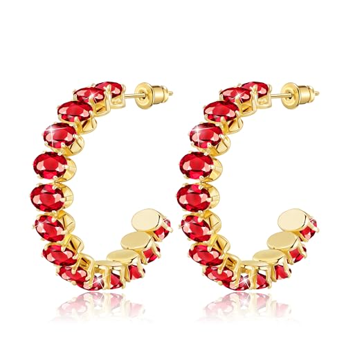 Linawe Brincos tipo argola de aço inoxidável para mulher, brincos atraentes, hipoalergénicos, grandes, modernos, disponíveis em ouro e prata
