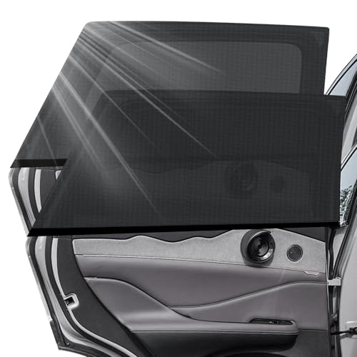 Joyblossom Para-sol de carro para janela lateral traseira, para crianças e animais de estimação, sombrinha universal com proteção UV, compatível com a maioria dos veículos, cinzento escuro, 2 unidades