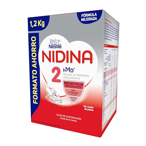 Nestlé NIDINA 2 leite de continuação em pó para bebés a partir dos 6 meses, estojo de 1200 g