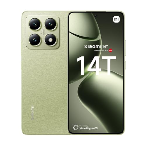 XIAOMI 14T Smartphone de 12 + 256 GB, lentes Leica Summilux, MediaTek Dimensity 8300, ultra ecrã AMOLED de 6,67'' de 144 Hz, HyperCharge 67W, verde-limão (versão ES)