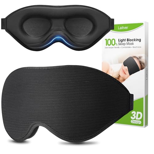 Laitver Anti-face para dormir, máscara de dormir 3D com pressão zero para mulheres e homens - anti-luz suave e respirável, ideal para viagens, sestas, voos