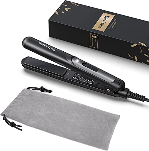 Wavytalk Ferro de cabelo mini, ferro de cabelo para viagem, preto, cerâmica, tamanho único