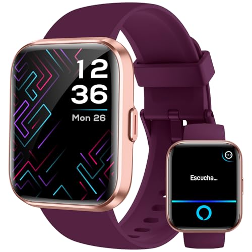 Woneligo Relógio inteligente homem mulher com chamadas Bluetooth, 1,8" Alexa incorporado Smartwatch homem, com pulsómetro, PO2, sonho, IP68 impermeável, relógio desportivo homem de 100 modo, para