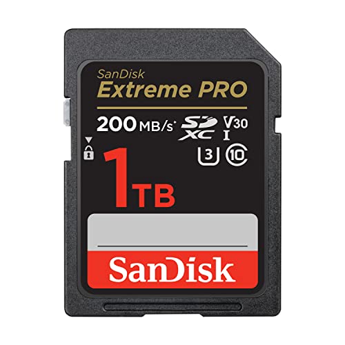 SanDisk 1TB Extreme PRO, cartão de memória, SDXC, até 200 MB/s, RescuePro Deluxe, UHS-I Class 10 U3 V30