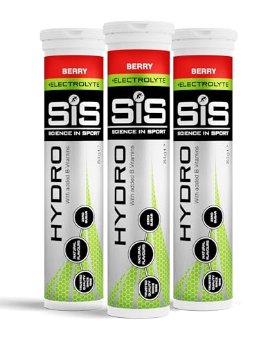 Science in Sport Tabletes Hydro 20 peças. Baga - comprimidos de eletrólitos, veganos, comprimidos efervescentes para estimular a hidratação e para um equilíbrio de eletrólitos (a embalagem pode variar