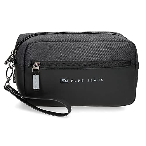 Pepe Jeans Jarvis mala de mão, Preto, 24.5x15x6 cms, Mala de mão