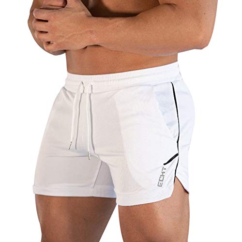 Superora Shorts desportivos homem calções de exercício desporto secagem rápida de malha com cordão para praia correr Jogging Running ao ar livre leve e
