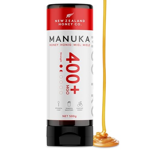 New Zealand Honey Co. Mel de Manuka MGO 400 | Nova Zelândia mel 100% puro e saudável | 500 g