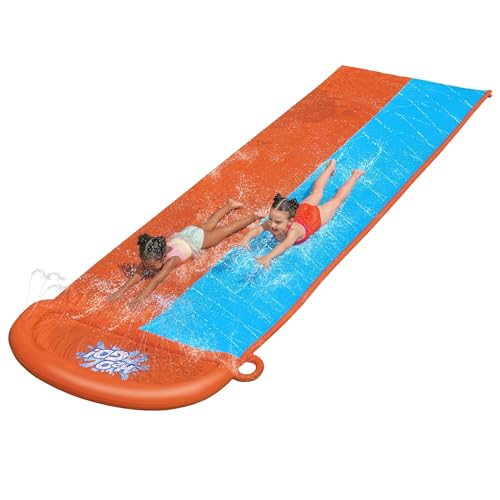 Bestway 52328 BW52328 H20GO Double Water Slip and Slide, 4,88 m Jogos de jardim insufláveis com construção-in Sprinklers, preto, 488 x 138 cm