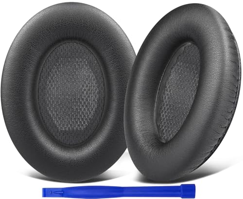 SoloWIT Almofadas para Bose auriculares, almofadas de substituição para Bose QuietComfort 15 QC15 QC25 QC2 QC35/Ae2 Ae2i Ae2w/SoundTrue e e SoundLink Around-Ear II (preto )