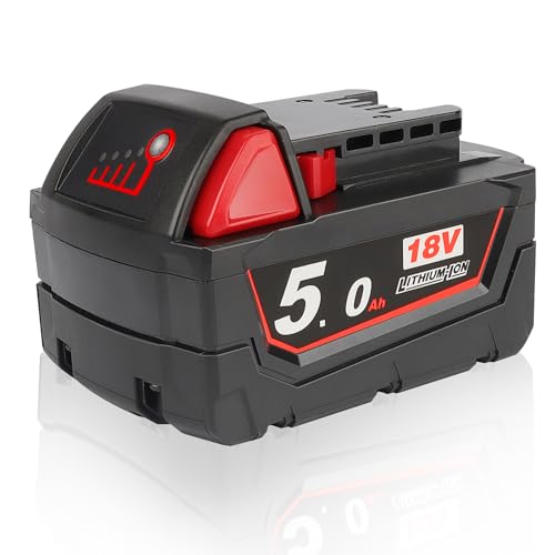 Waitley 18 V 5000 mAh Bateria para Milwaukee M18 48-11-1840 48-11-1828 48-11-1820 48-11-1815 48-11-1850