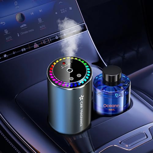 Ambientador de carro com odor de 50 ml, difusor de fragrâncias elétrico para automóvel, On/Off automático, sensor musical, atomizador ultra-sónico, 3 modos, recarregável, duração de 5 meses BJ-579