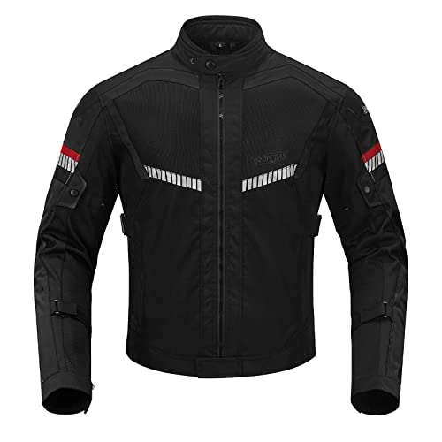 BORLENI Casaco de motocicleta de mota para verão para homem, armadura respirável proteção reflexão de alto brilho