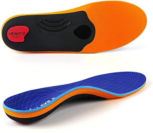 VALSOLE Plantillas ortopédicas para mujeres y hombres Soporte de pie alto Plantillas de zapatos funcionales suaves Inserto para pies planos, dolor de pie, fascitis plantar (Azul)