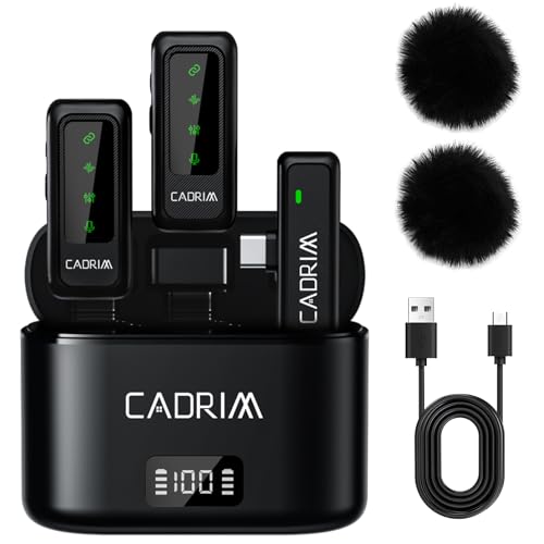 Microfone Lavalier sem fios para iPhone/Android com capa de carregamento de 500 mAh e ecrã LED, tomada de microfone para telemóvel, reprodução, redução de ruído, para gravação de vídeo,