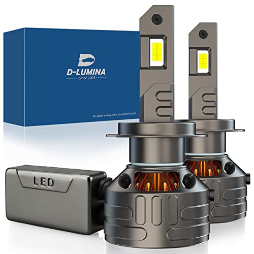 D-Lumina H7 LED Canbus lâmpada 160 W 30000 LM, chip CPS 6500K 500 % brilhante, refrigeração de tubo de cobre grosso, luzes de lâmpada LED - 2 anos de garantia, 2 peças