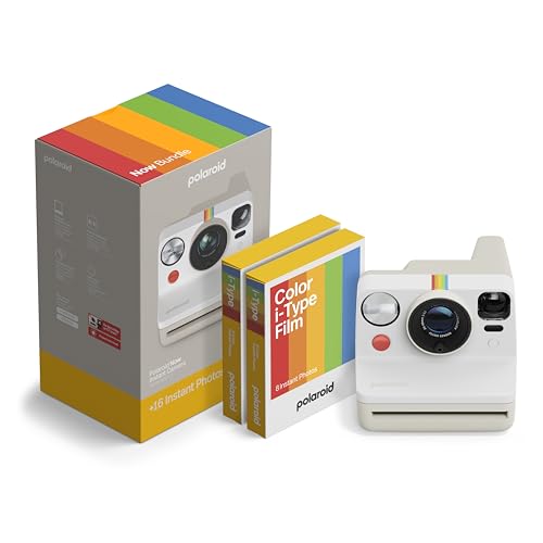 Polaroid - Now Gen 3 - Câmara instantânea - Pacote de câmara filme colorido (16 fotos) branco (6561)