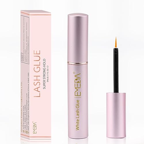 EMEDA Cola para pestanas postiças, eyelash glue, cola transparente de pestanas, cola para pestanas de secagem rápida e duradoura, cola para pestanas de tira 5 ml, 5 ml