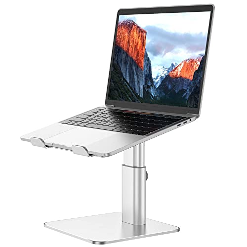 BESIGN LSX6N Suporte portáteis, suporte de alumínio ergonómico ajustável para portáteis, compatível com portátil de 10 - 14 polegadas, prateado