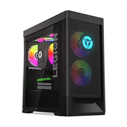 Lenovo Legion T5 Gen 7 Computador de mesa Gaming (Intel Core i7-12700F, 1TB SSD, RAM 16GB, NVIDIA GeForce RTX 3070-8GB, sem sistema operativo) preto - teclado QWERTY espanhol