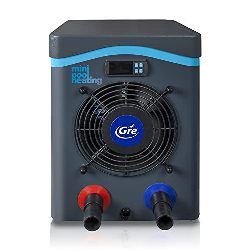 Mini bomba de calor para piscina no chão de até 20 m3, aquecimento para piscinas elevadas. Cor cinzenta - cinzento HPM20