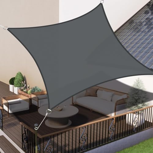 LOVE STORY Toldo solar, 3 x 3 m, retangular, impermeável, em poliéster de 95% para atividades ao ar livre, jardim, pátio