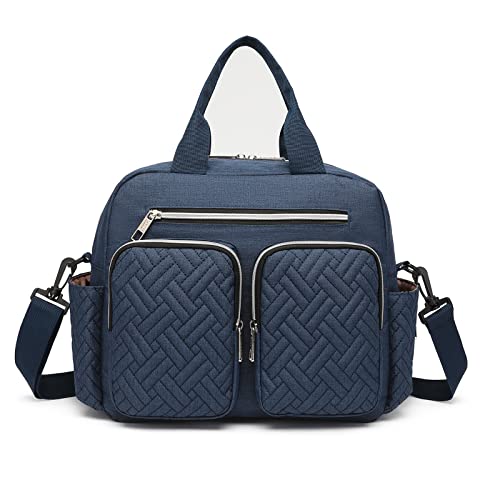 Kono Bolsa trocador para bebé impermeável de grande capacidade com bolsos térmicos e vários compartimentos, bolsa de maternidade e fraldas unissexo para mãe e pai, ideal para viagens, hospital e