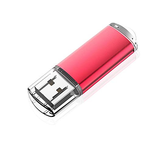 KOOTION Memórias USB 64 GB USB 2.0 Pendrive USB 64 GB leve pequeno e prático USB Stick Flash vermelho Pen Drive 64 GB com indicador LED para computador/TV/carro/Player, ect