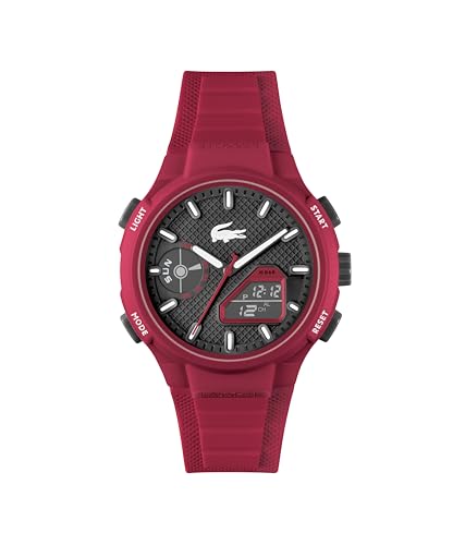Lacoste Relógio de quartzo multifuncional analógico digital para homem coleção LC33 Collection