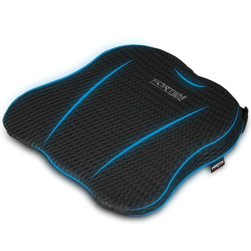 FORTEM Almofada de assento de carro, almofada de espuma viscoelástica, almofada antiderrapante, almofada de assento de carro, capa lavável