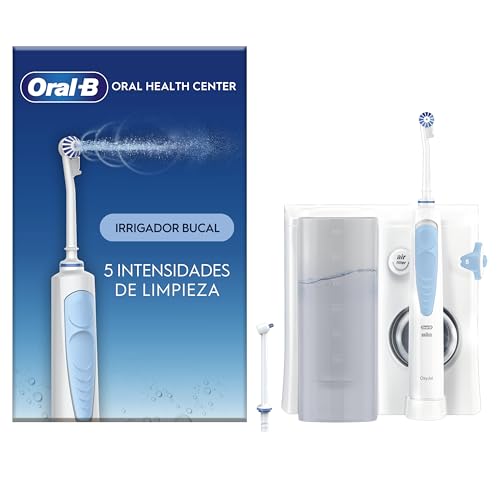 Oral-B Centro de saúde bucal irrigador: Irrigador dentário, 1 cabeça Oxyjet e 1 cabeça Water Jet, presentes originais