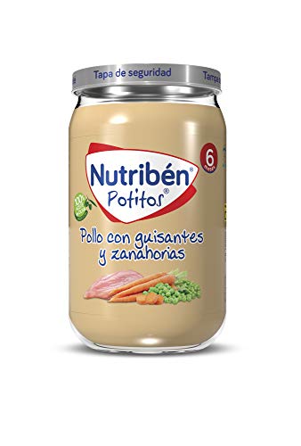 Nutribén Embalagem de 18 pequenos de frango com ervilhas e cenoura a partir dos 6 meses (18 x 235 gr)