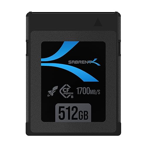 SABRENT Rocket CFX 512 GB CFexpress tipo B cartão de memória R1700MB/s W1500MB/s [CF-XTBT-512]