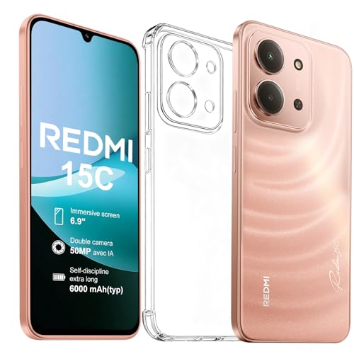 XIAOMI Redmi 15C Smartphone 4+128 GB ecrã de 6,9" de 120 Hz câmara IA de 50 MP bateria de 6000 mAh carregamento rápido de 33 W processador Octa-Core (crepúsculo, 128, GB)